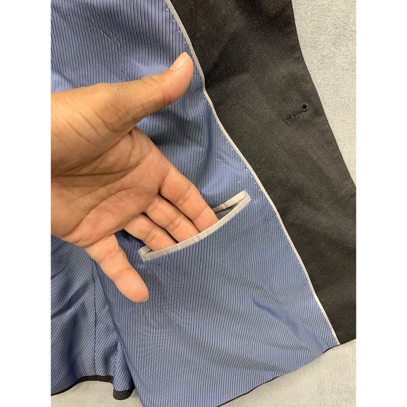 GS Perfect Fit Blazer Mens Size 58 Long Gray Notch Single Vented 4 Button Sleeve - Picture 15 of 16